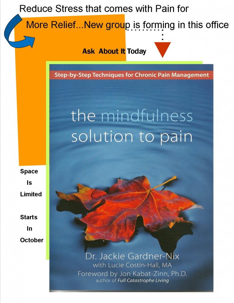 If you are suffering chronic pain, find some relief in this new group forming now